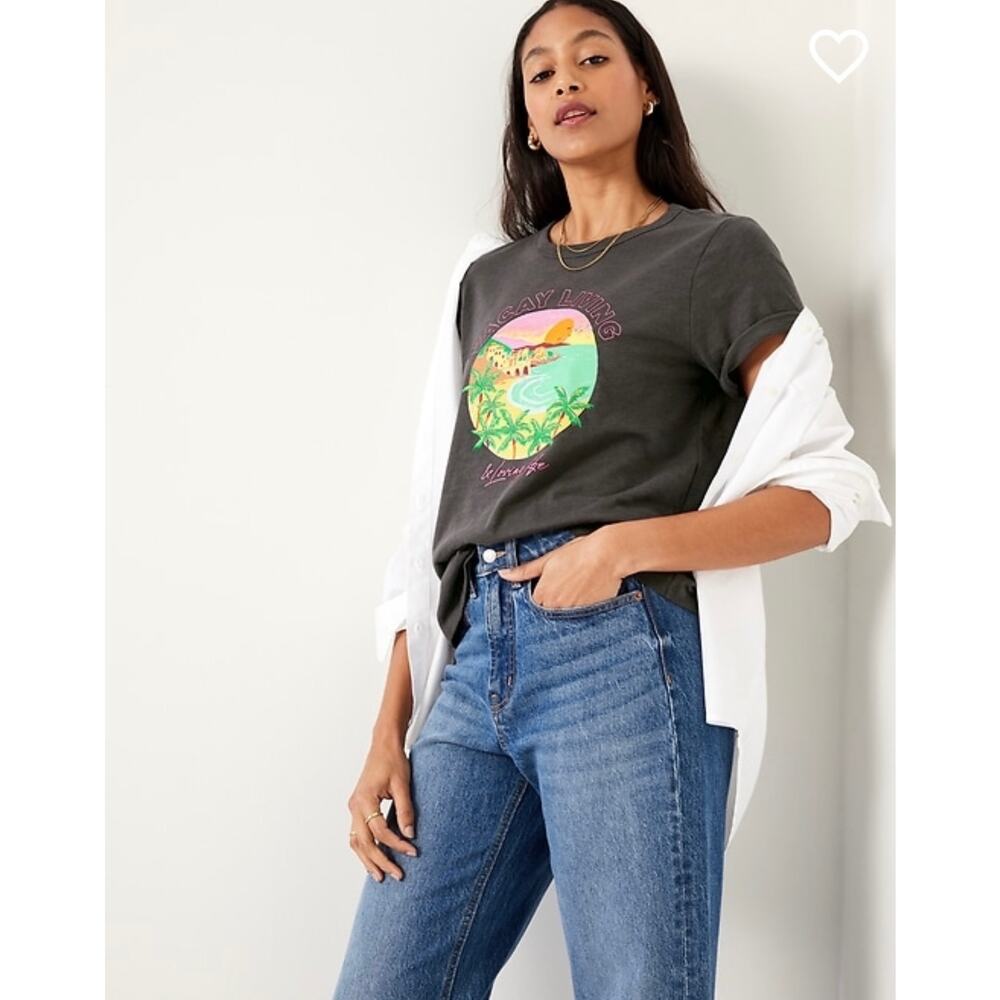 Old Navy EveryWear Slub-Knit Vacay Living Graphic T-Shirt Size XL - Picture 3 of 5